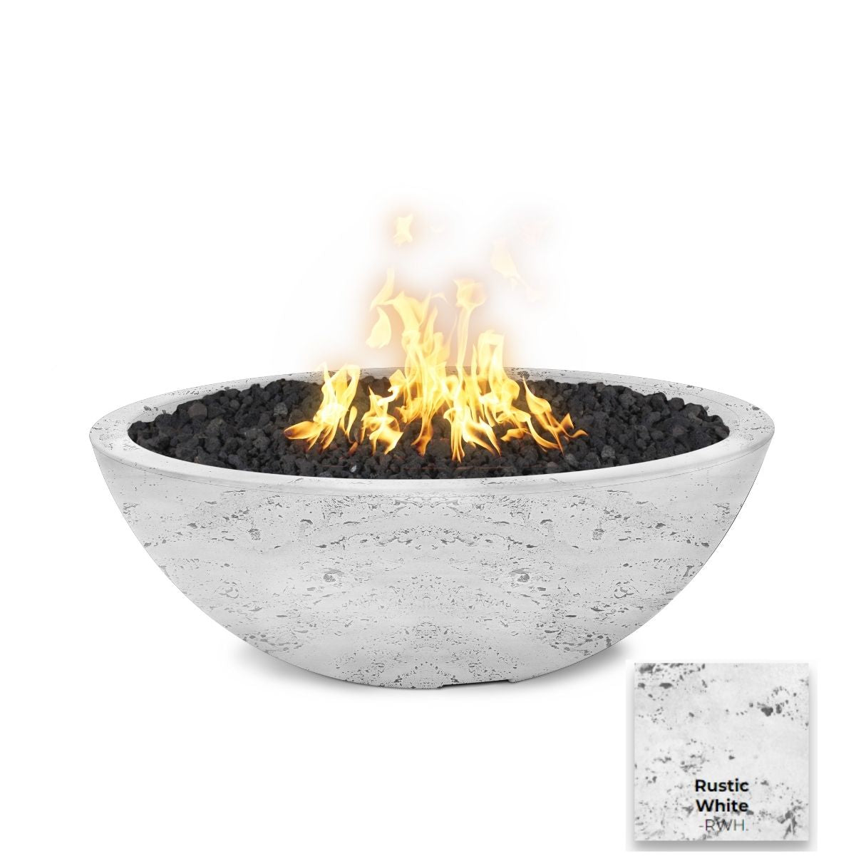 The Outdoor Plus Sedona Concrete Fire Pit - Narrow Ledge.