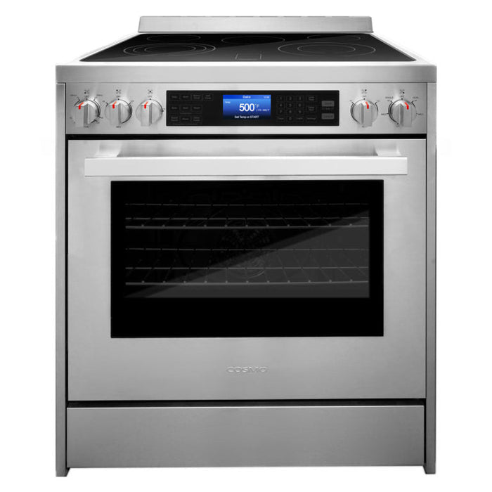 Cosmo Package - 30" Electric Range, Refrigerator with Ice Maker, Dishwasher and Microwave, COS-4PKG-267