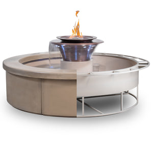 The Outdoor Plus Olympian Round 360° Copper Fire & Water Fountain.