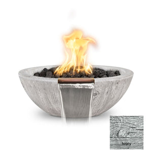 The Outdoor Plus Wood Grain Concrete Fire & Water Bowl.