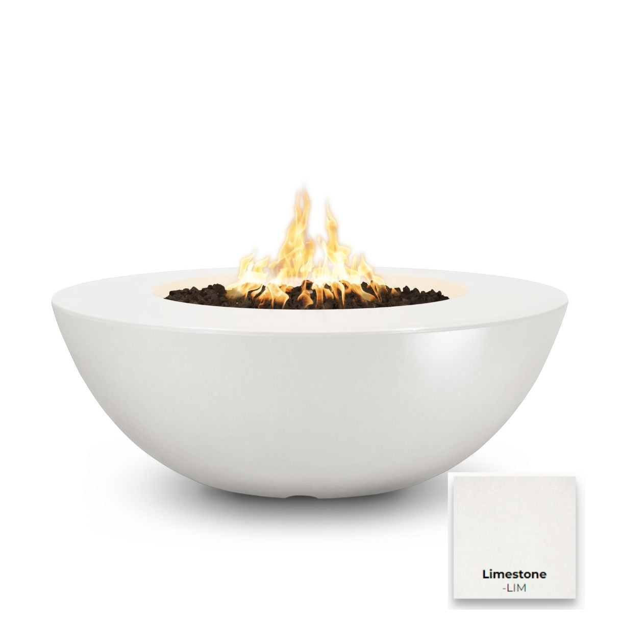 The Outdoor Plus Sedona Wide Ledge Concrete Fire Pit.