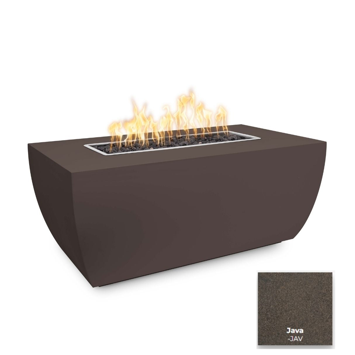 The Outdoor Plus Avalon Linear Metal Fire Pit - 24" Tall.