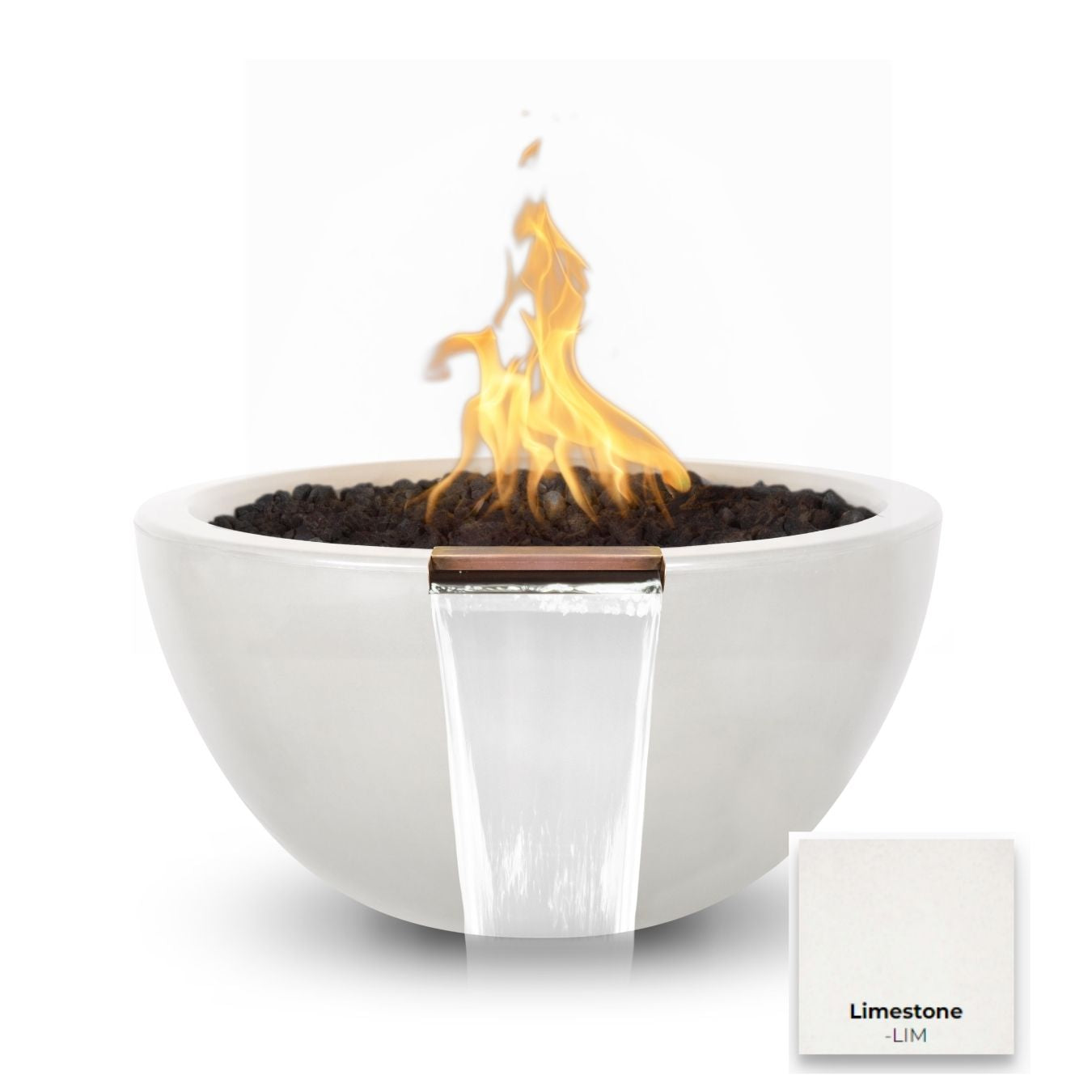 The Outdoor Plus Luna Concrete Fire & Water Bowl.
