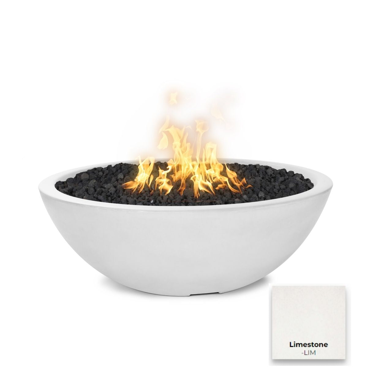 The Outdoor Plus Sedona Concrete Fire Pit - Narrow Ledge.