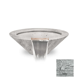 The Outdoor Plus Cazo Wood Grain Concrete Water Bowl.