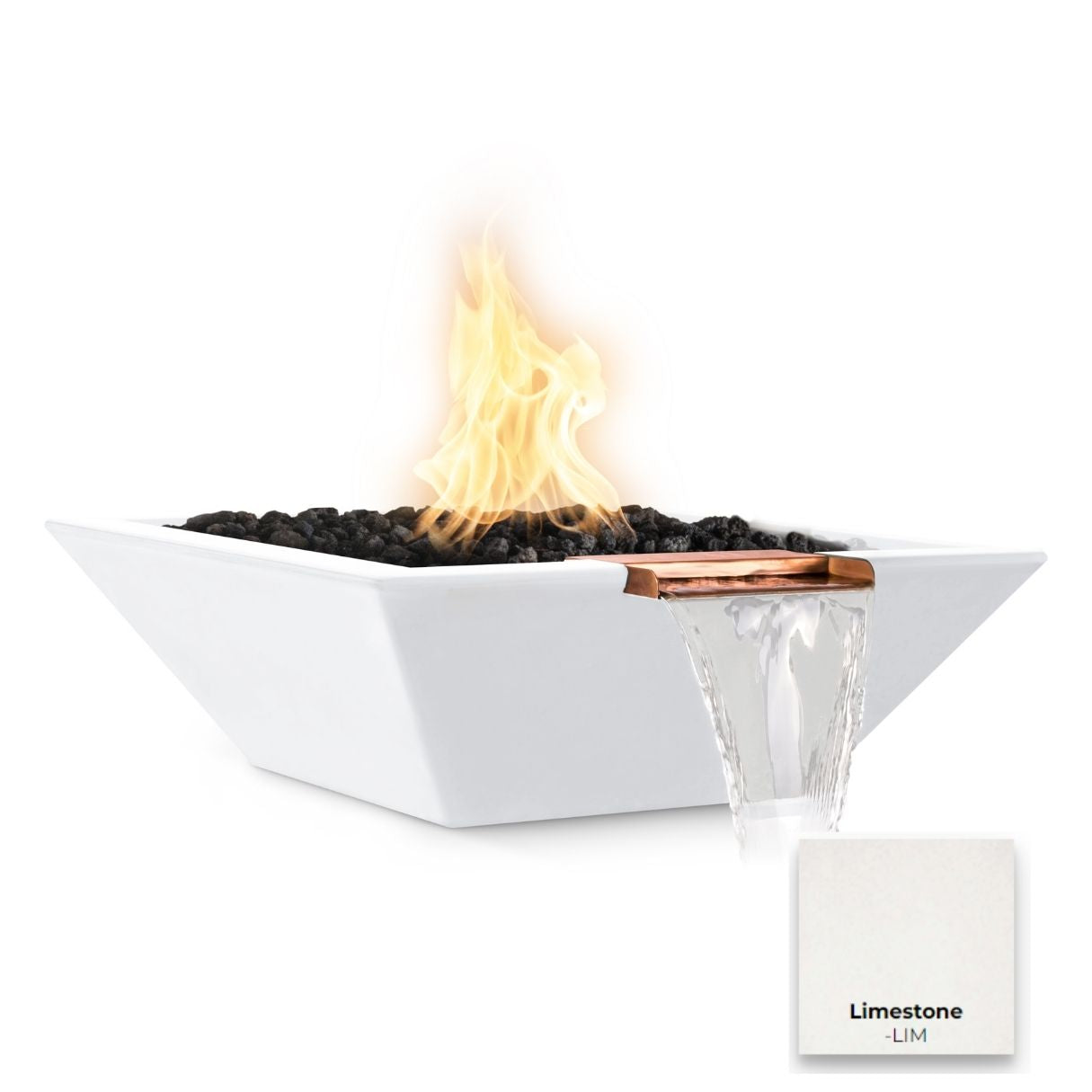 The Outdoor Plus Maya Concrete Fire & Water Bowl.