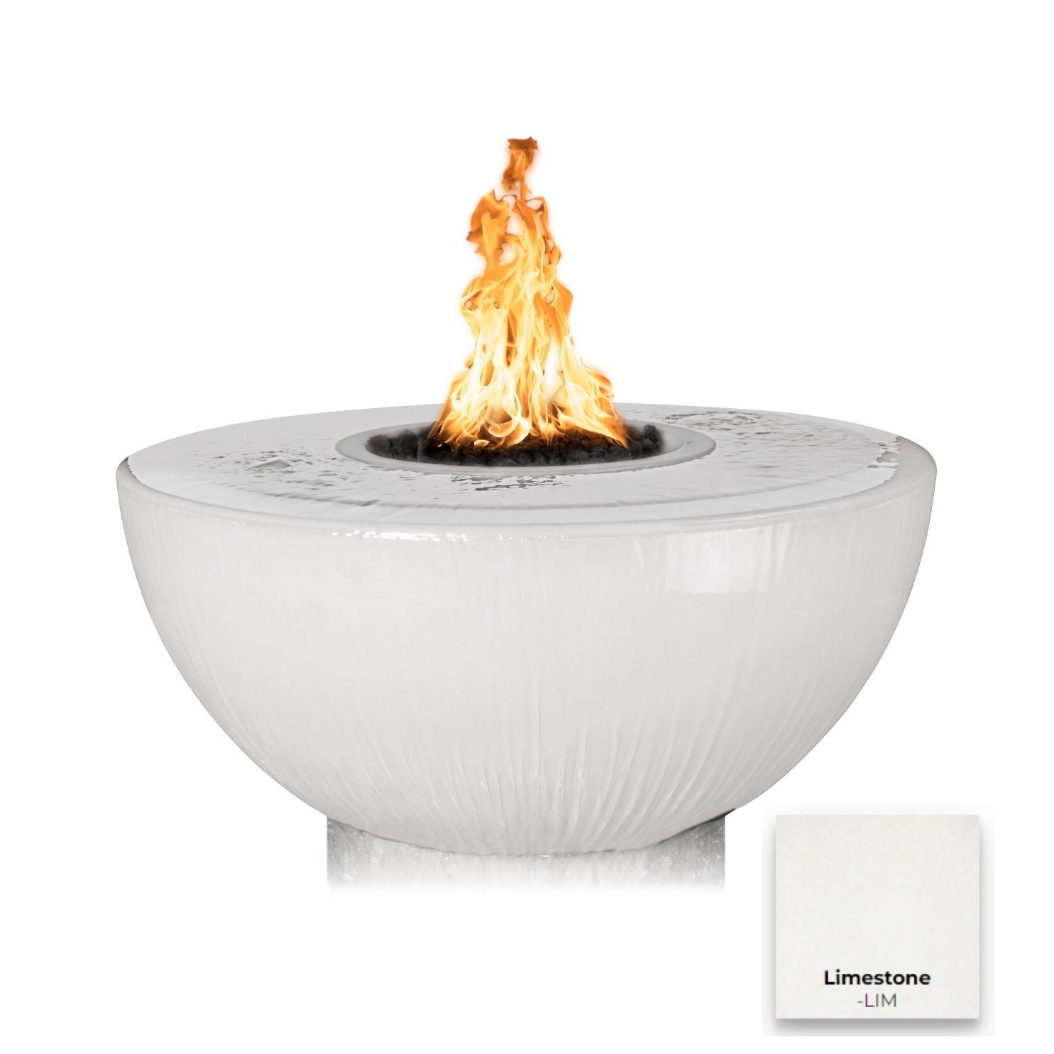 The Outdoor Plus Sedona 360° Concrete Fire & Water Bowl.
