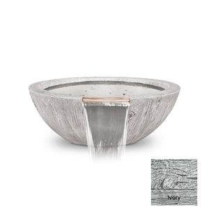 The Outdoor Plus Sedona Wood Grain Concrete Water Bowl.