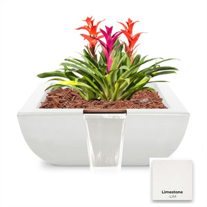 The Outdoor Plus Avalon Concrete Planter & Water Bowl.