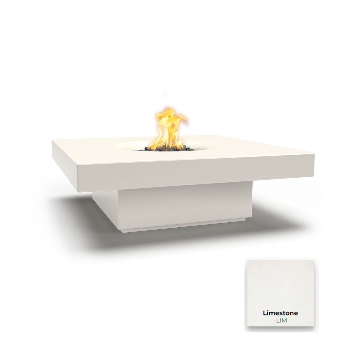 The Outdoor Plus Balboa Concrete Fire Table - 15" Tall.