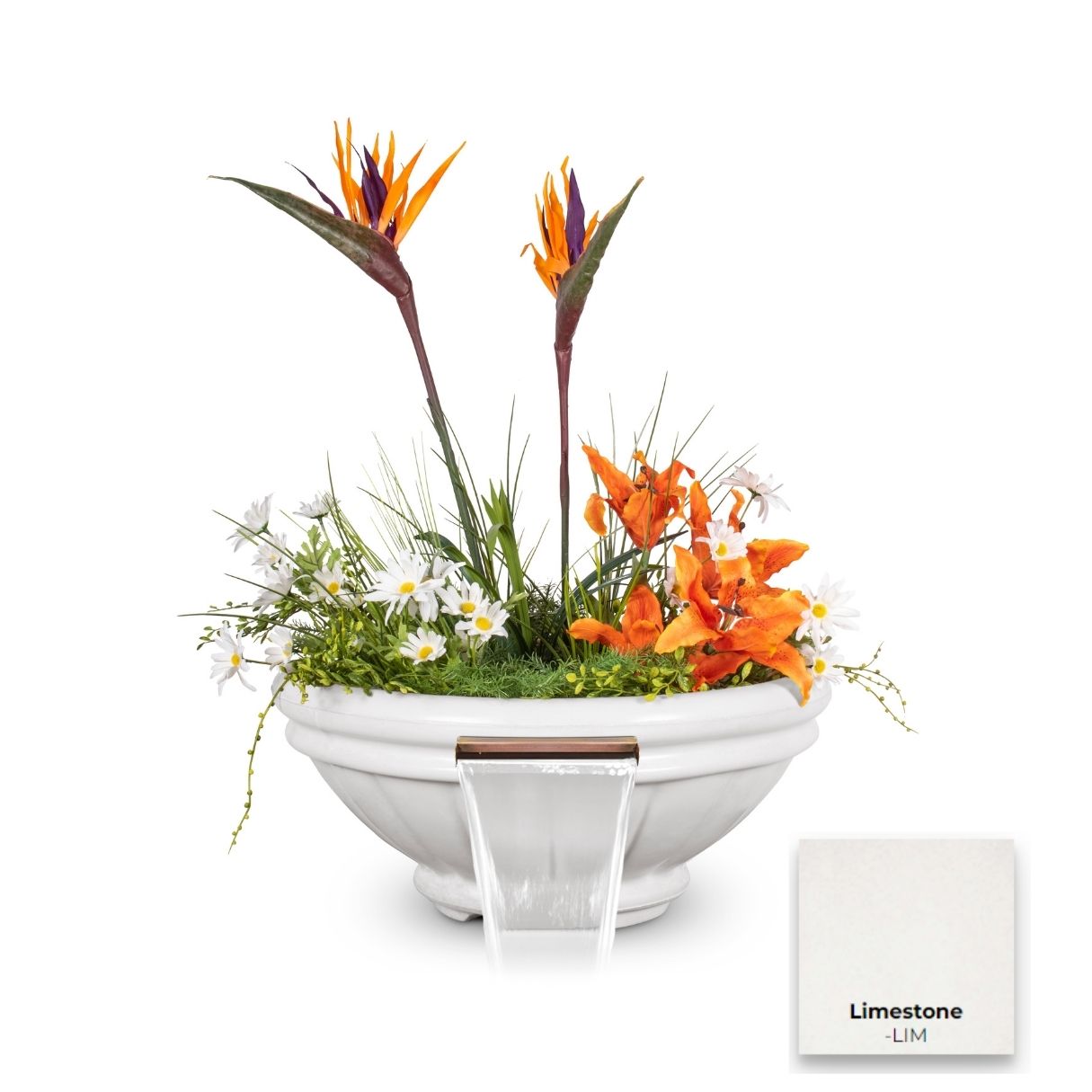 The Outdoor Plus Roma Concrete Planter & Water Bowl.