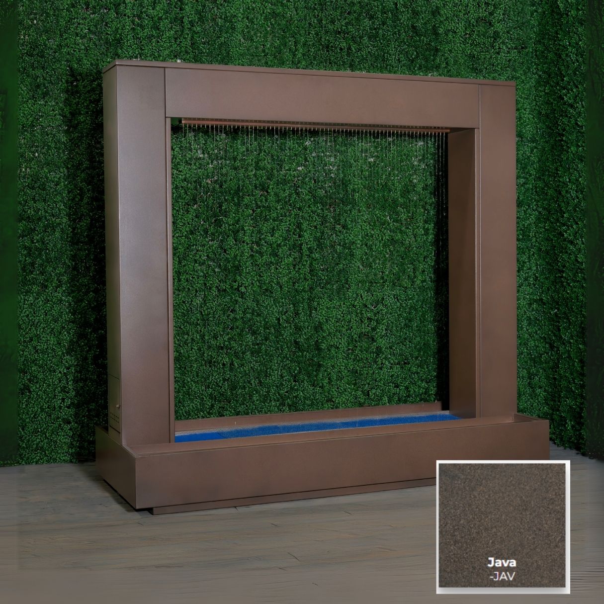 Paradise Fall - Metal Powder Coat - With Copper Rainfall Scupper by The Outdoor Plus.
