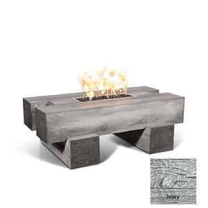 The Outdoor Plus Palo Wood Grain Concrete Fire Pit.