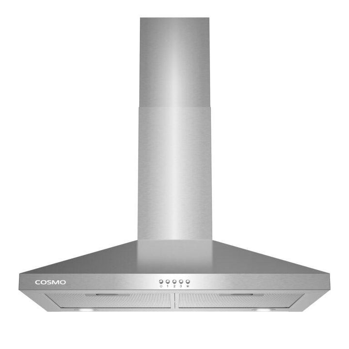 Cosmo 30" 250 CFM Convertible Wall Mount Range Hood in Stainless Steel, COS-63024P.