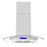 Cosmo 30" 380 CFM Convertible Island Range Hood with Glass Canopy and Digital Touch Controls, COS-668ICS750