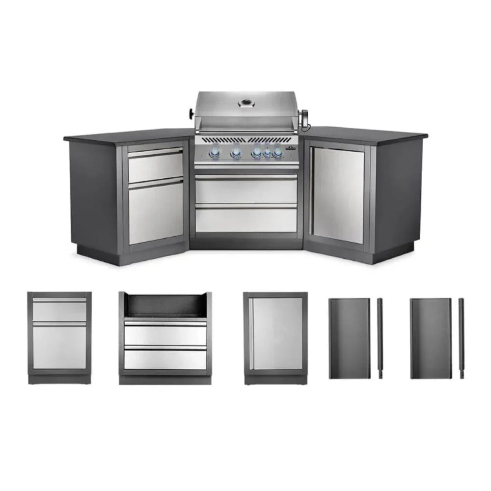 Napoleon Oasis 200 Outdoor Kitchen Island with Built in 700 Series 32 Grill.
