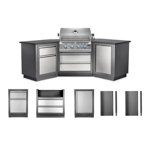 Napoleon Oasis 200 Outdoor Kitchen Island with Built in 700 Series 32 Grill.