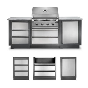 Napoleon Oasis 100 Outdoor Kitchen Island w/ Built-in 500 Series 32 Grill.
