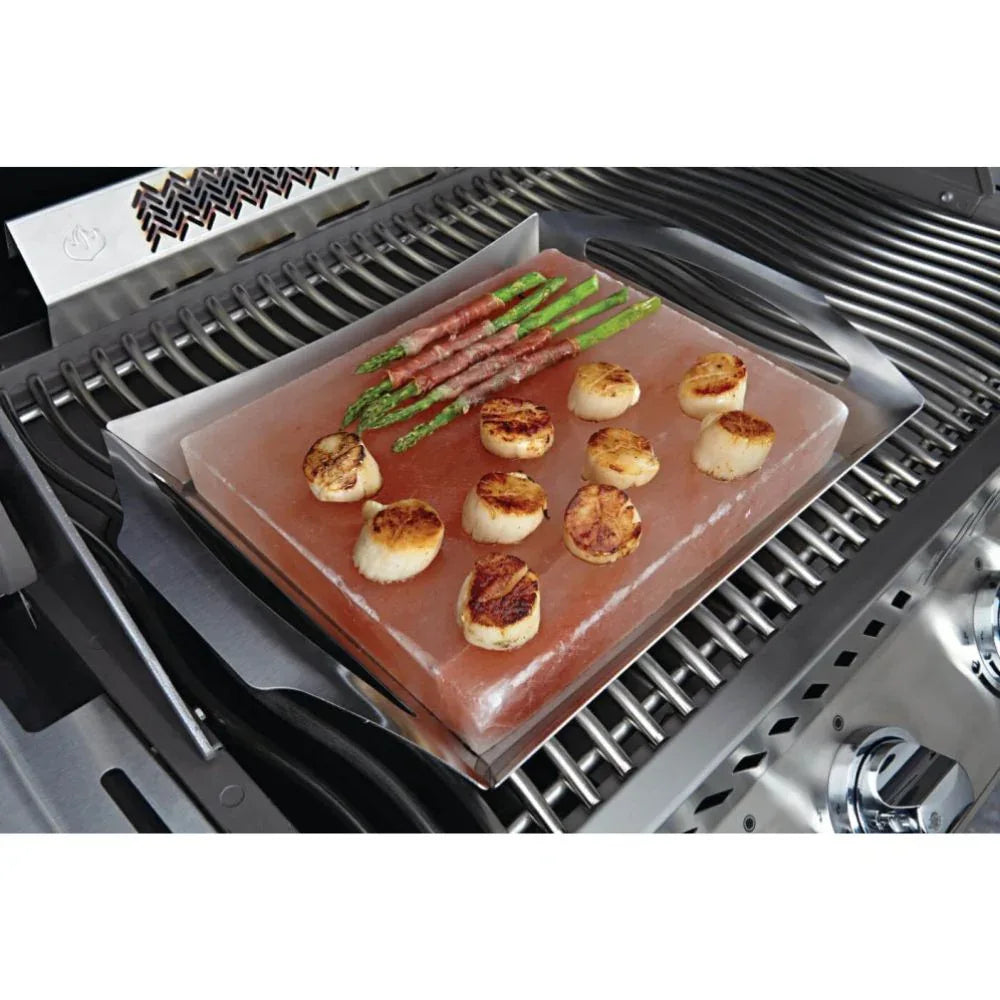Napoleon 70025 Himalayan Salt Block with Stainless Steel Topper.