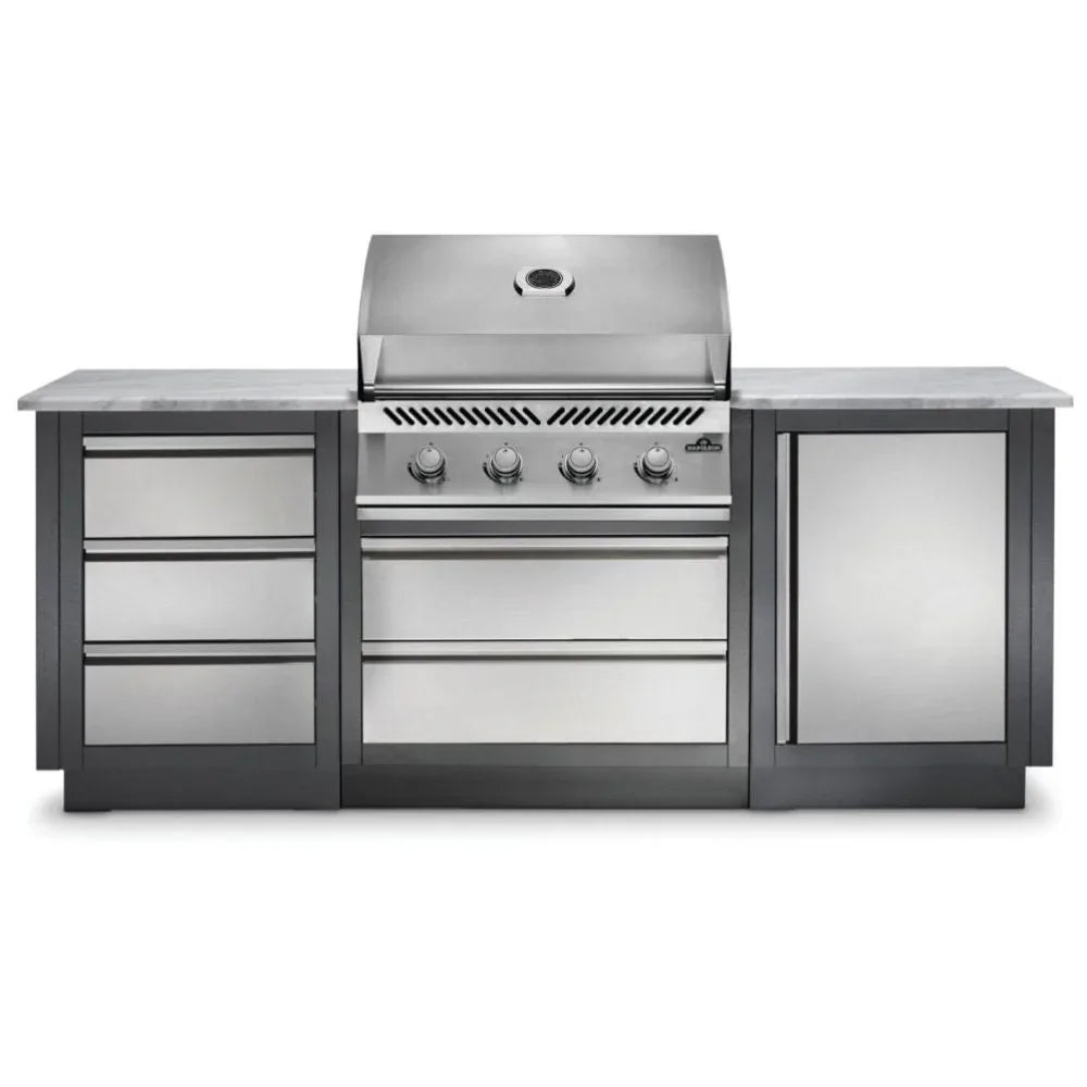 Napoleon Oasis 100 Outdoor Kitchen Island w/ Built-in 500 Series 32 Grill.