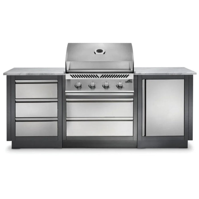 Napoleon Oasis 100 Outdoor Kitchen Island w/ Built-in 500 Series 32 Grill.