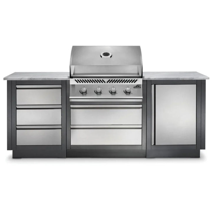 Napoleon Oasis 100 Outdoor Kitchen Island w/ Built-in 500 Series 32 Grill.