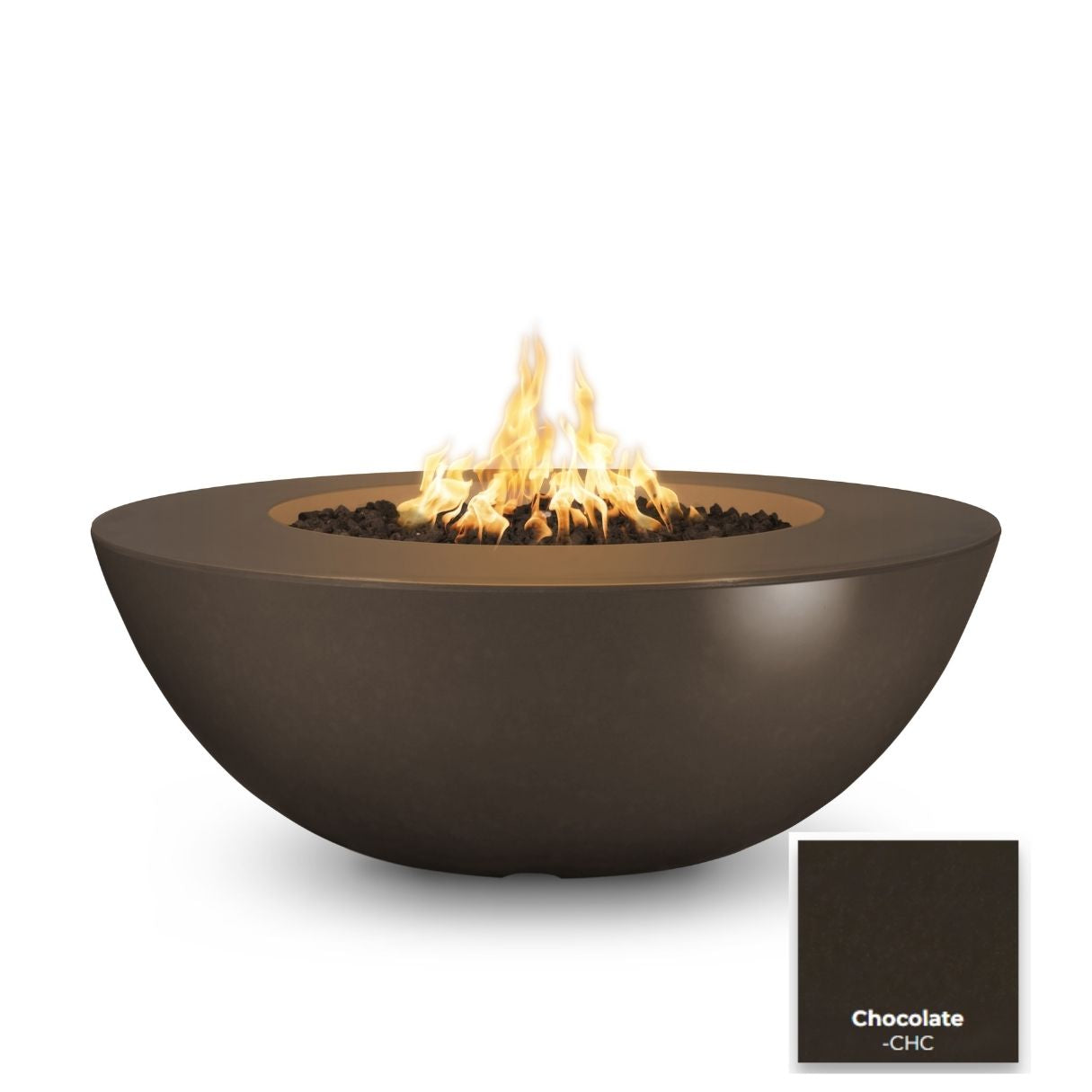 The Outdoor Plus Sedona Wide Ledge Concrete Fire Pit.