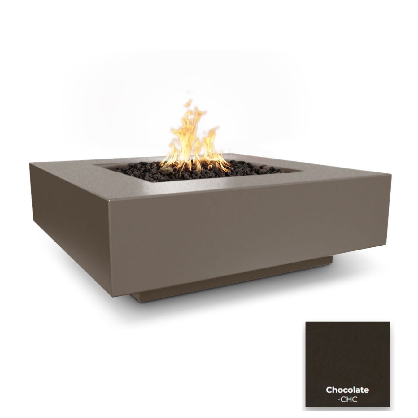 The Outdoor Plus Cabo Square Concrete Fire Pit.
