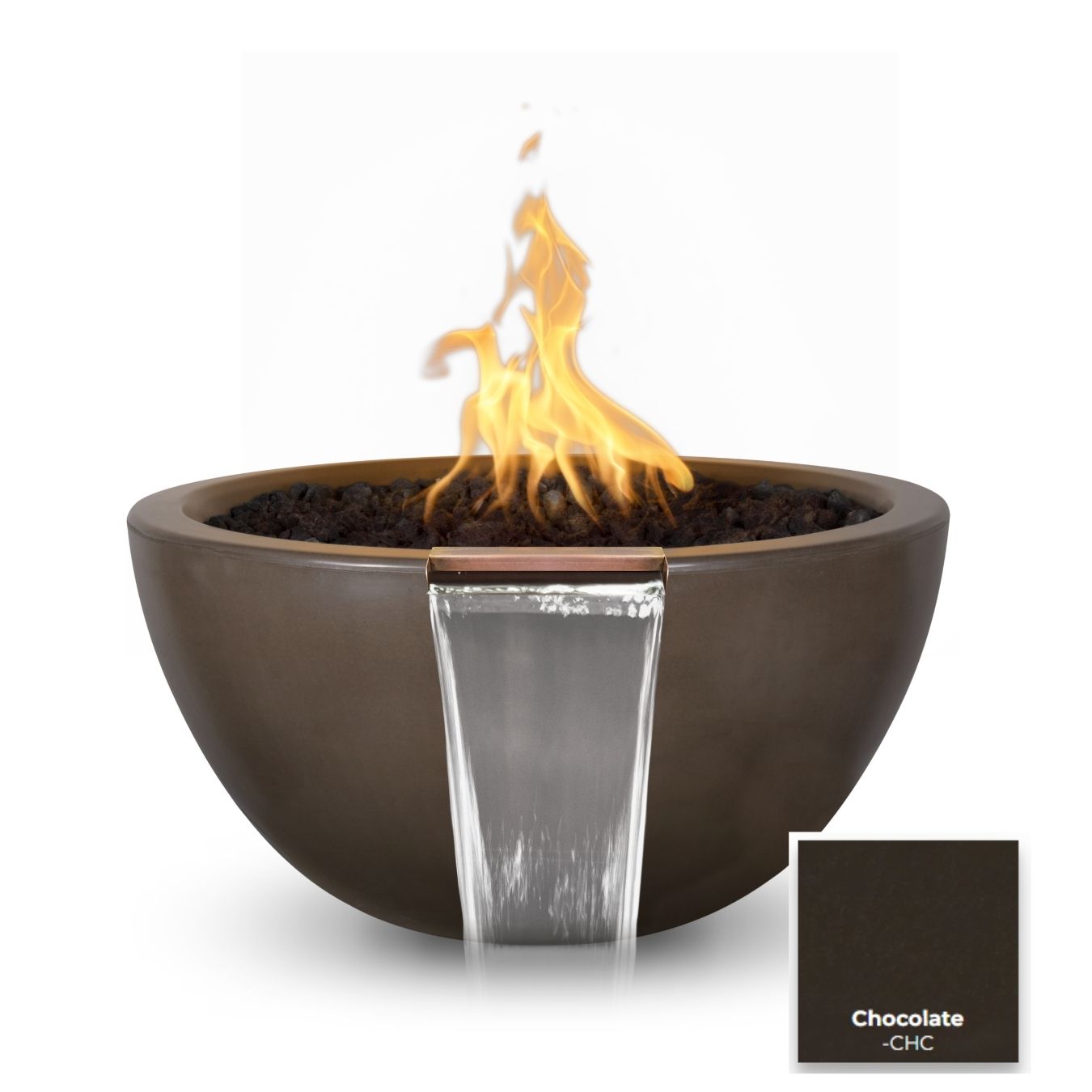 The Outdoor Plus Luna Concrete Fire & Water Bowl.