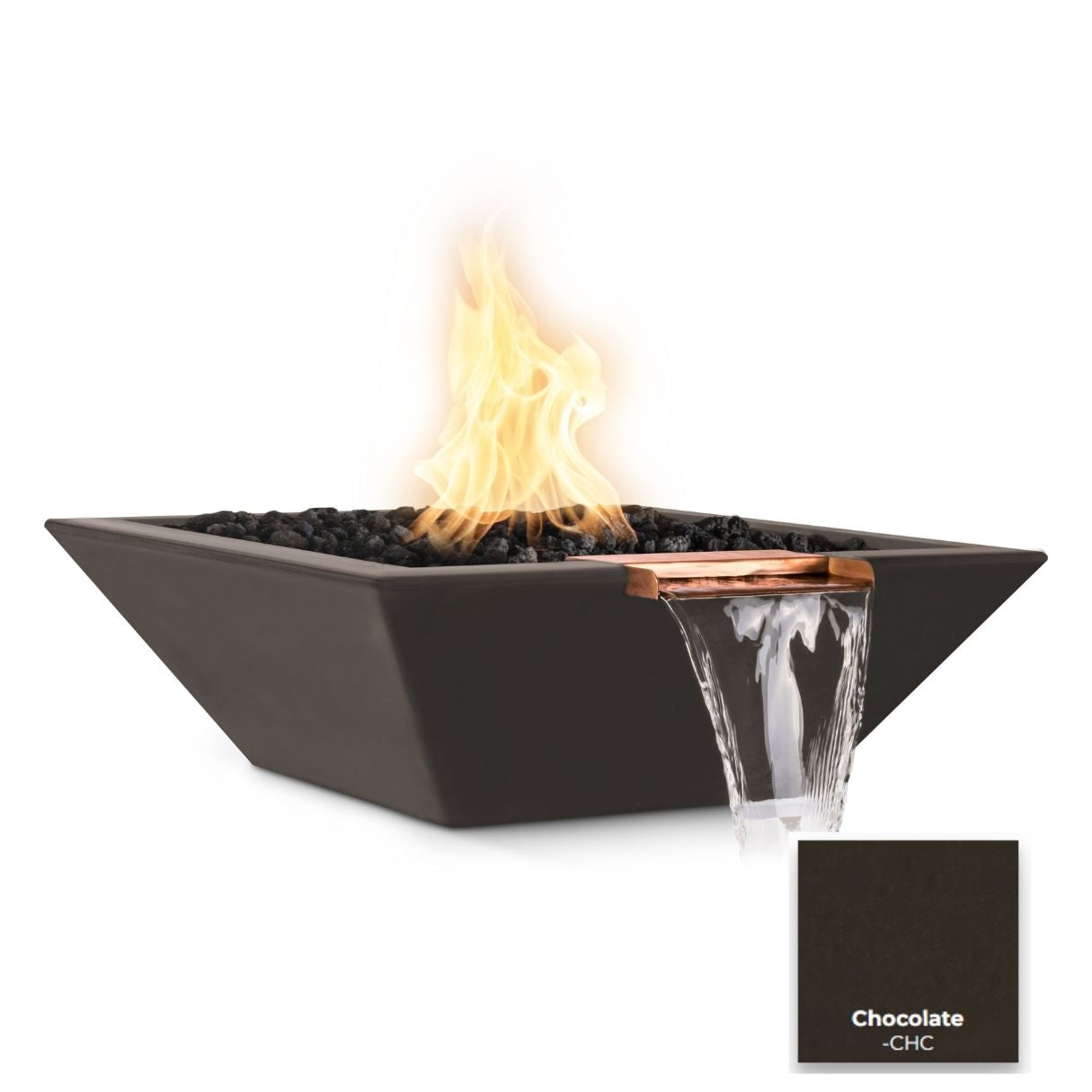 The Outdoor Plus Maya Concrete Fire & Water Bowl - Wide Spill.