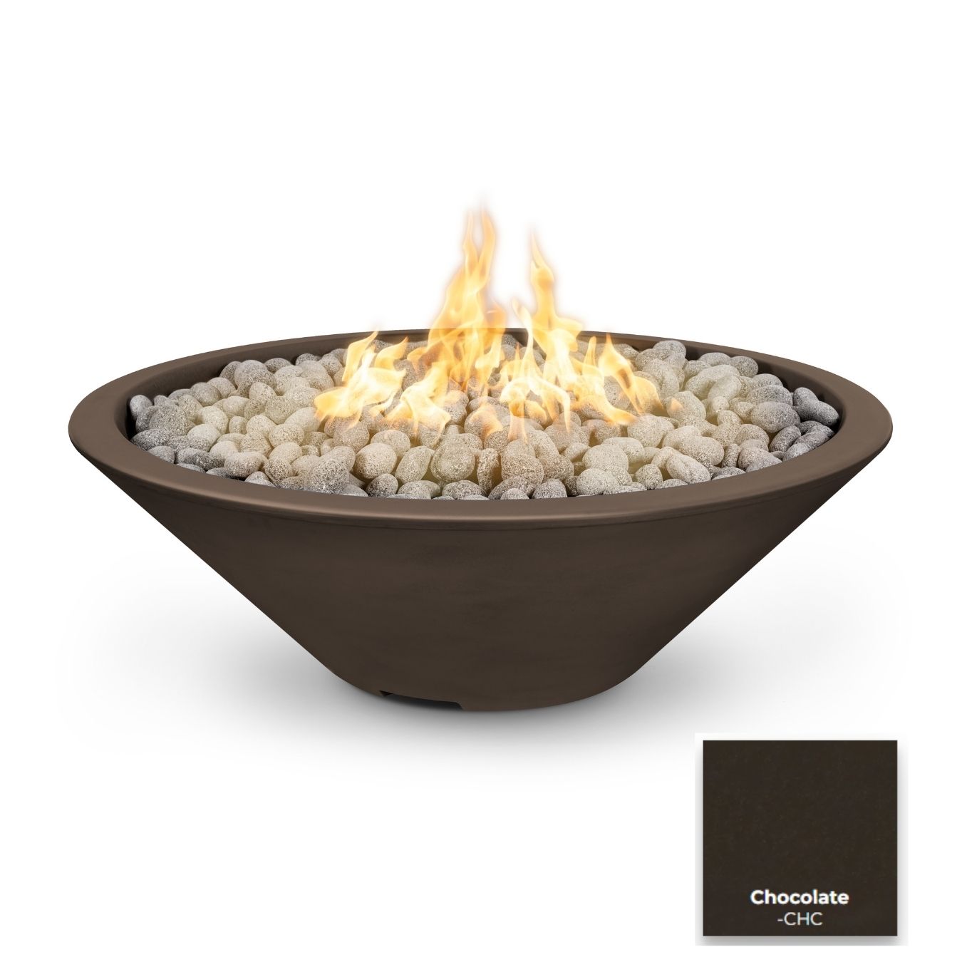 The Outdoor Plus Cazo Concrete Fire Pit - Narrow Ledge.
