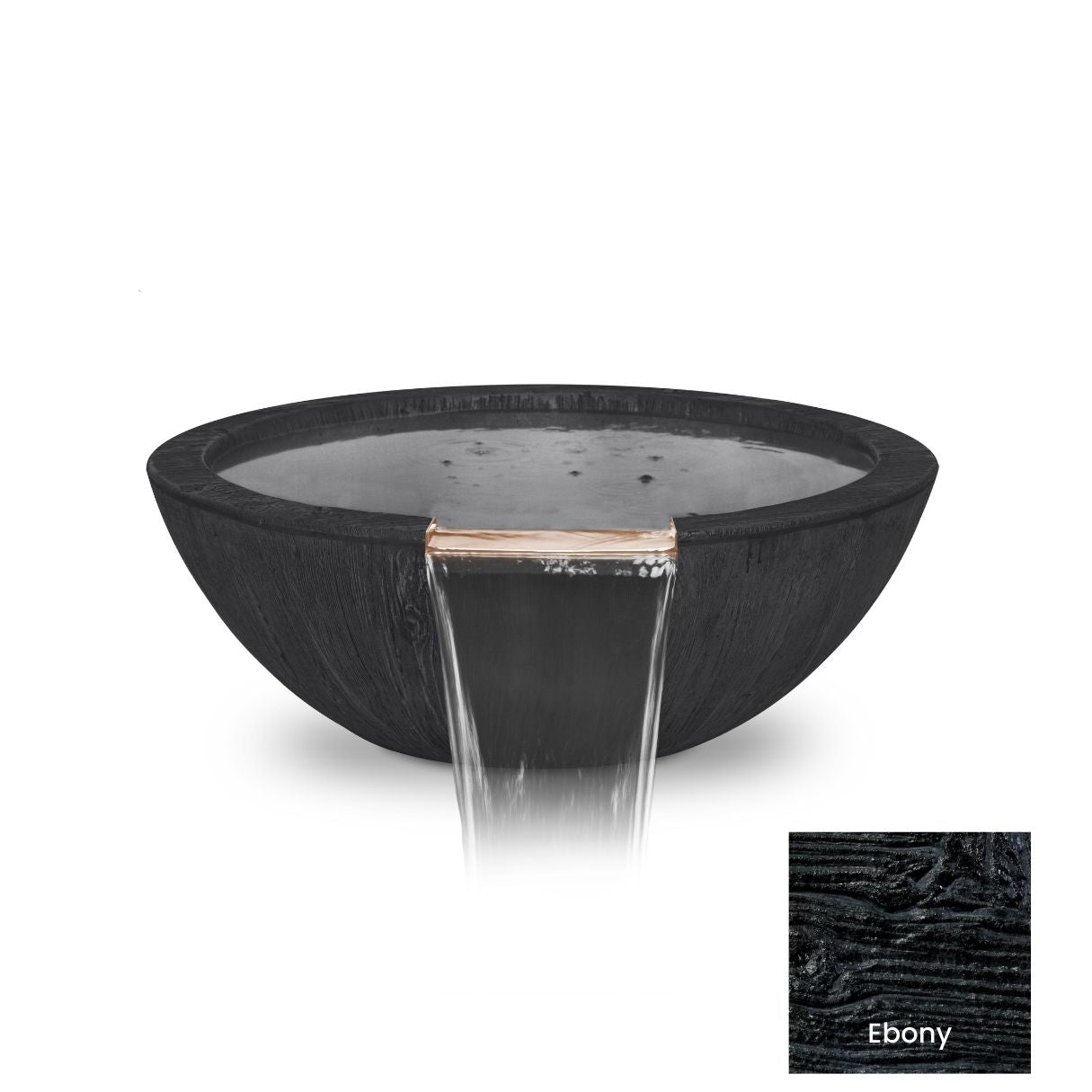 The Outdoor Plus Sedona Wood Grain Concrete Water Bowl.