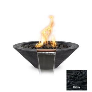 The Outdoor Plus Cazo Wood Grain Concrete Fire & Water Bowl.