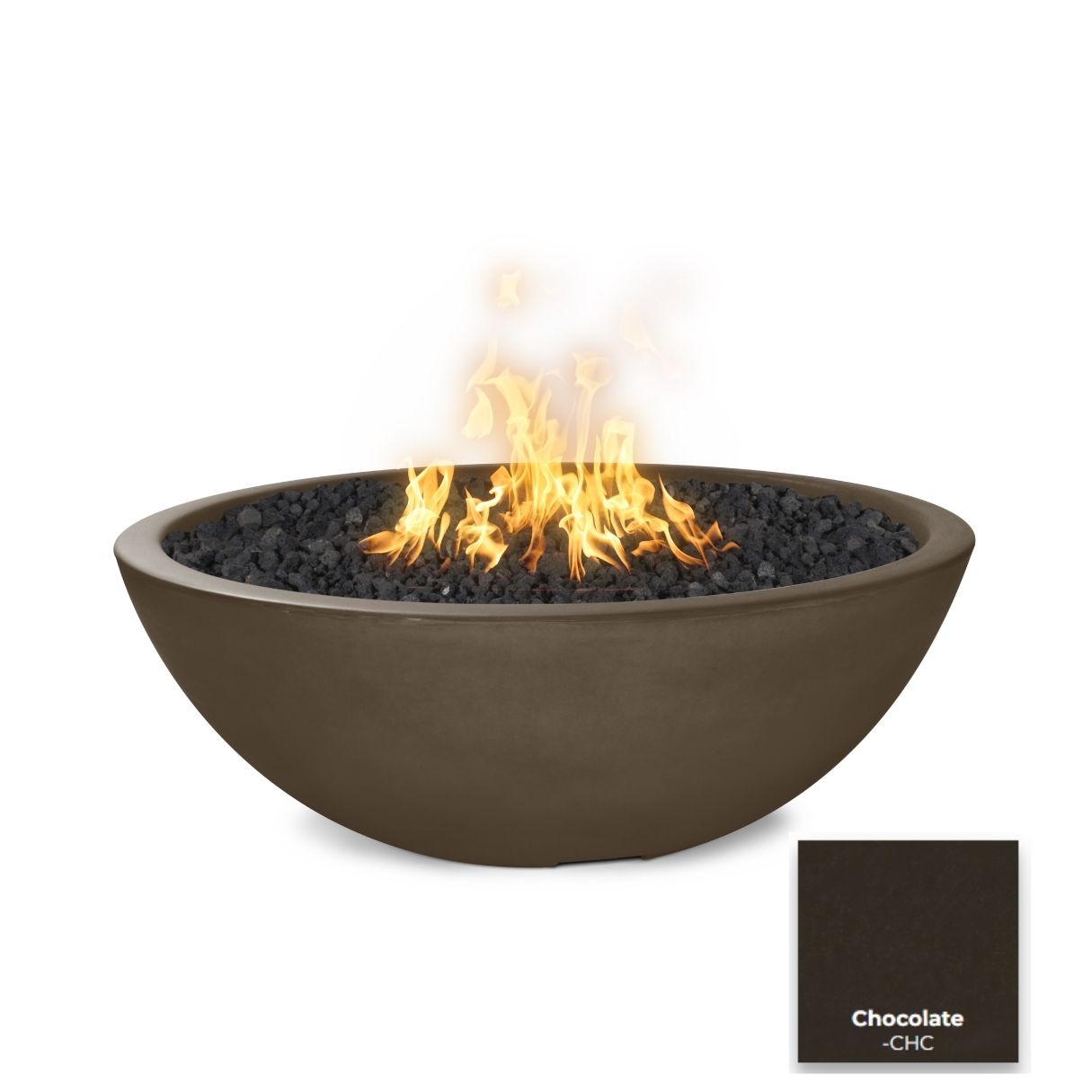 The Outdoor Plus Sedona Concrete Fire Pit - Narrow Ledge.