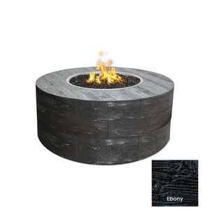 The Outdoor Plus Sequoia Wood Grain Concrete Fire Pit.
