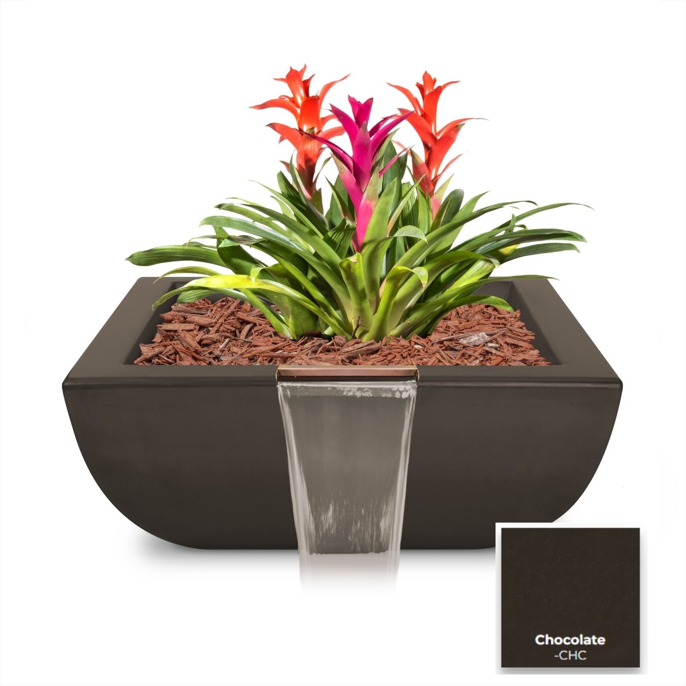 The Outdoor Plus Avalon Concrete Planter & Water Bowl.