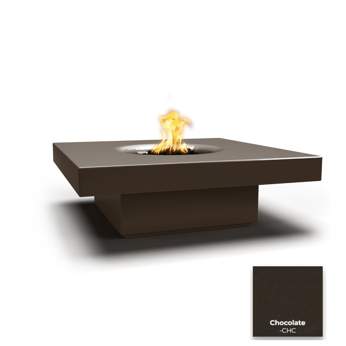 The Outdoor Plus Balboa Concrete Fire Table - 15" Tall.
