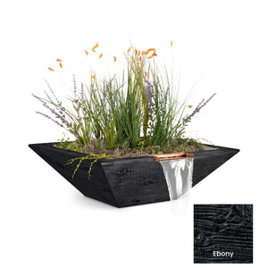 The Outdoor Plus Maya Wood Grain Concrete Planter & Water Bowl.