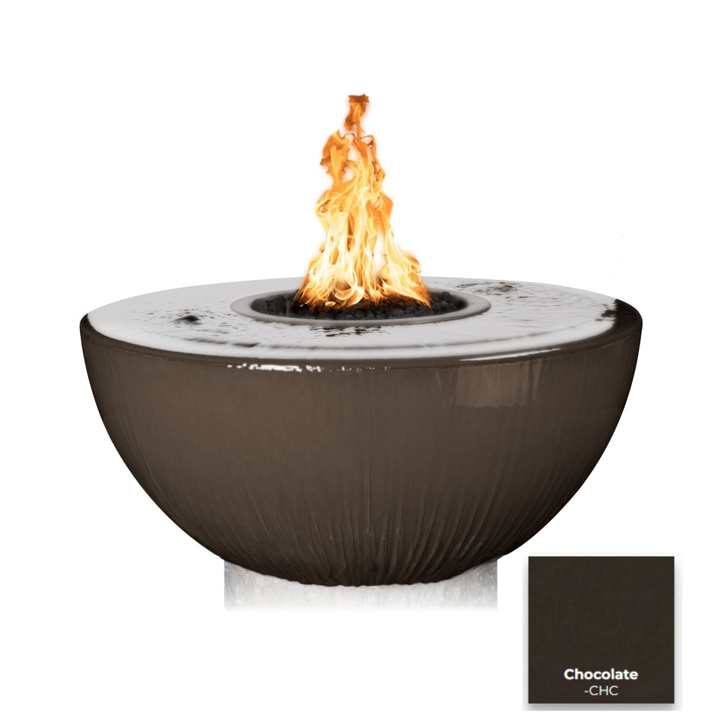 The Outdoor Plus Sedona 360° Concrete Fire & Water Bowl.