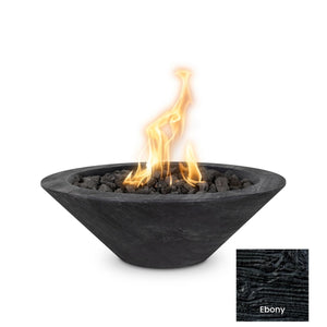 The Outdoor Plus Cazo Wood Grain Concrete Fire Bowl.