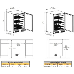 Coyote C1BIR24 Outdoor Rated Refrigerator 24".