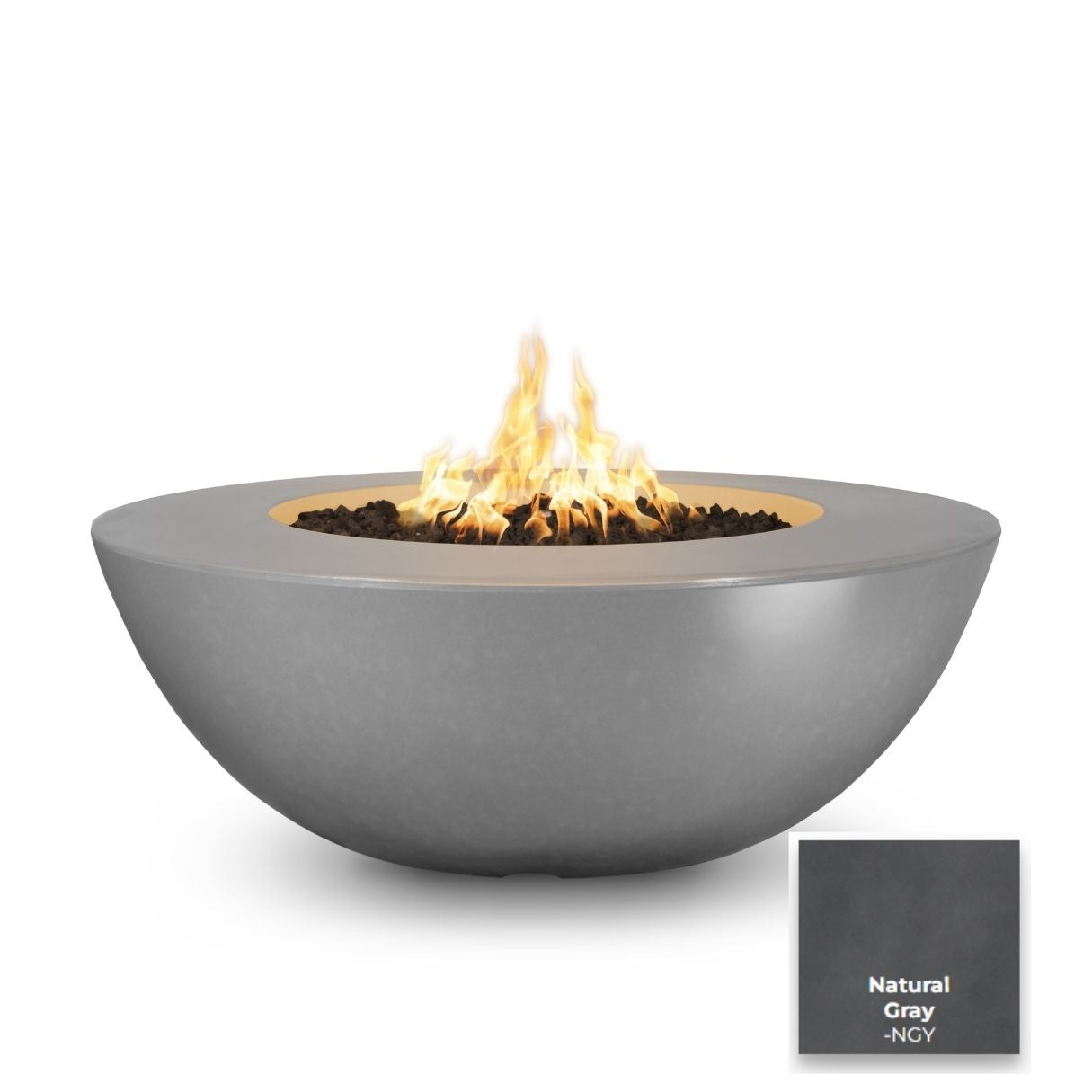 The Outdoor Plus Sedona Wide Ledge Concrete Fire Pit.
