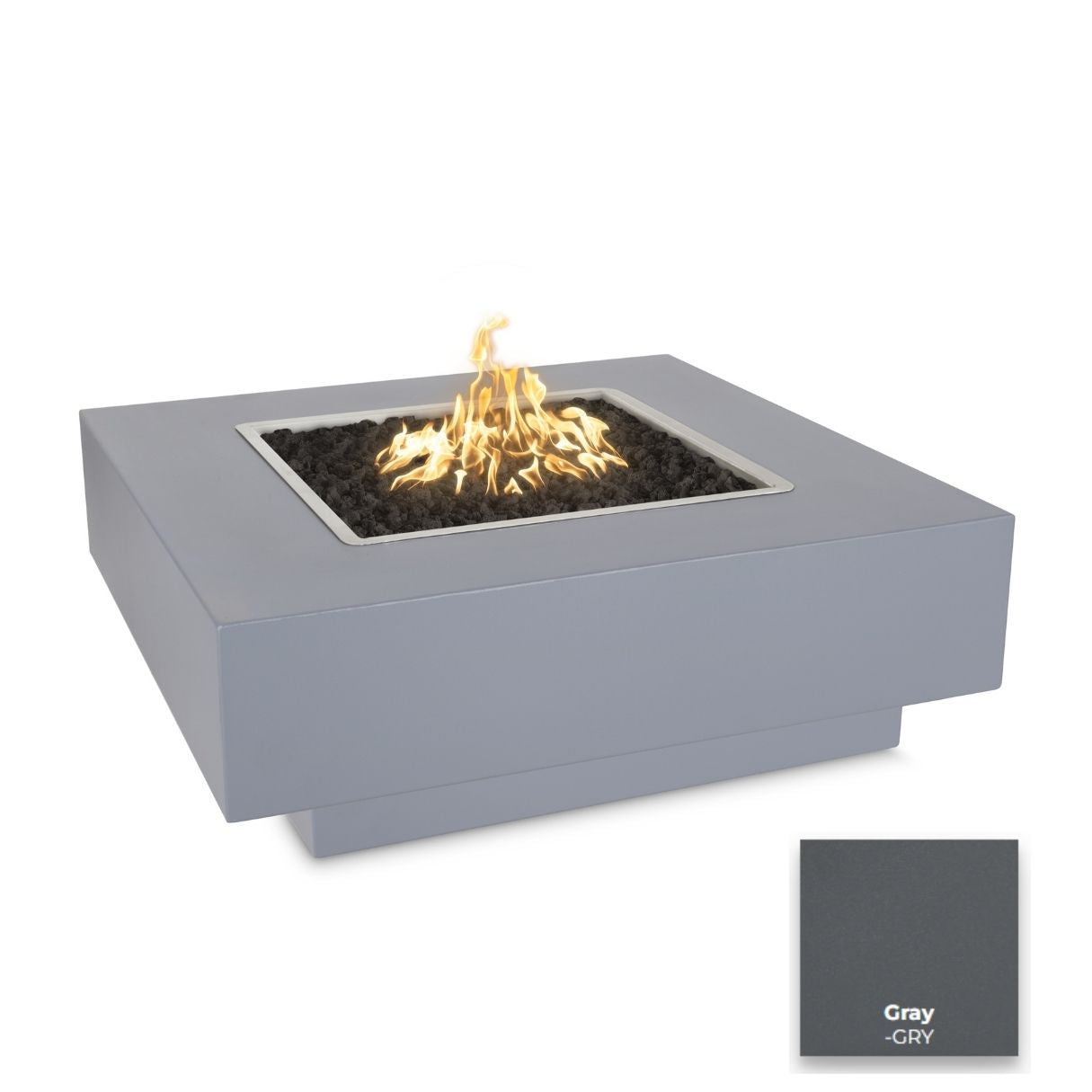 The Outdoor Plus Cabo Square Metal Fire Pit.