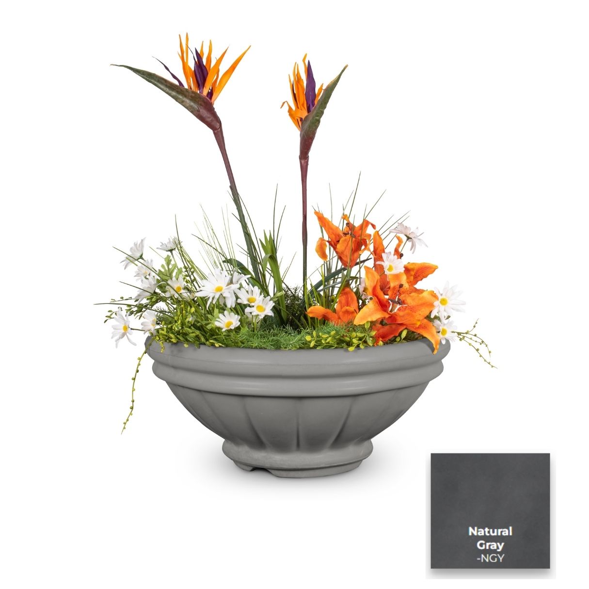 The Outdoor Plus Roma Concrete Planter Bowl.