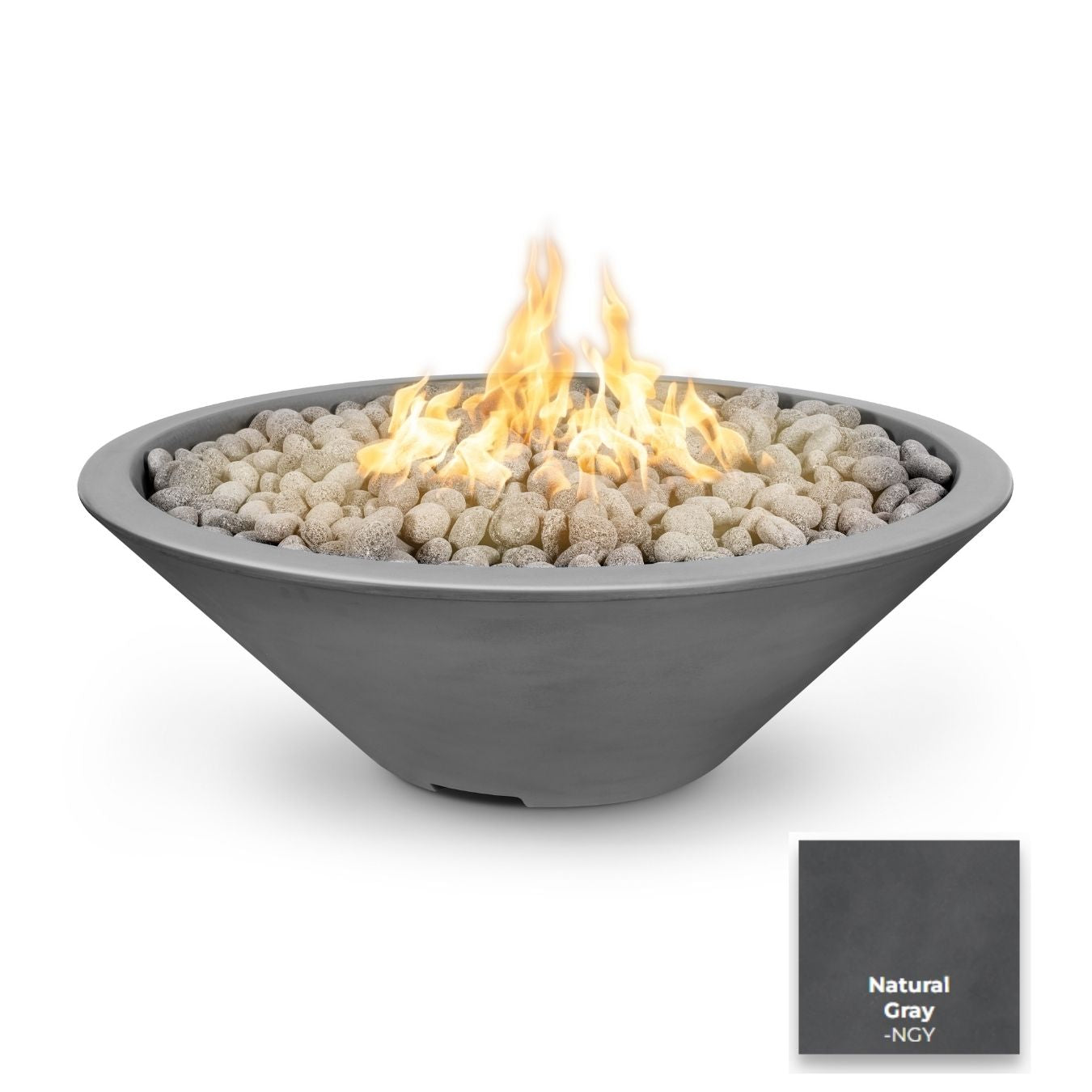 The Outdoor Plus Cazo Concrete Fire Pit - Narrow Ledge.