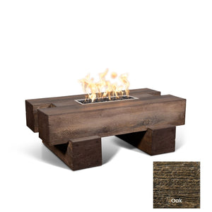 The Outdoor Plus Palo Wood Grain Concrete Fire Pit.