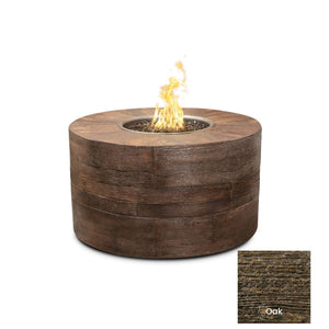 The Outdoor Plus Sequoia Wood Grain Concrete Fire Pit.