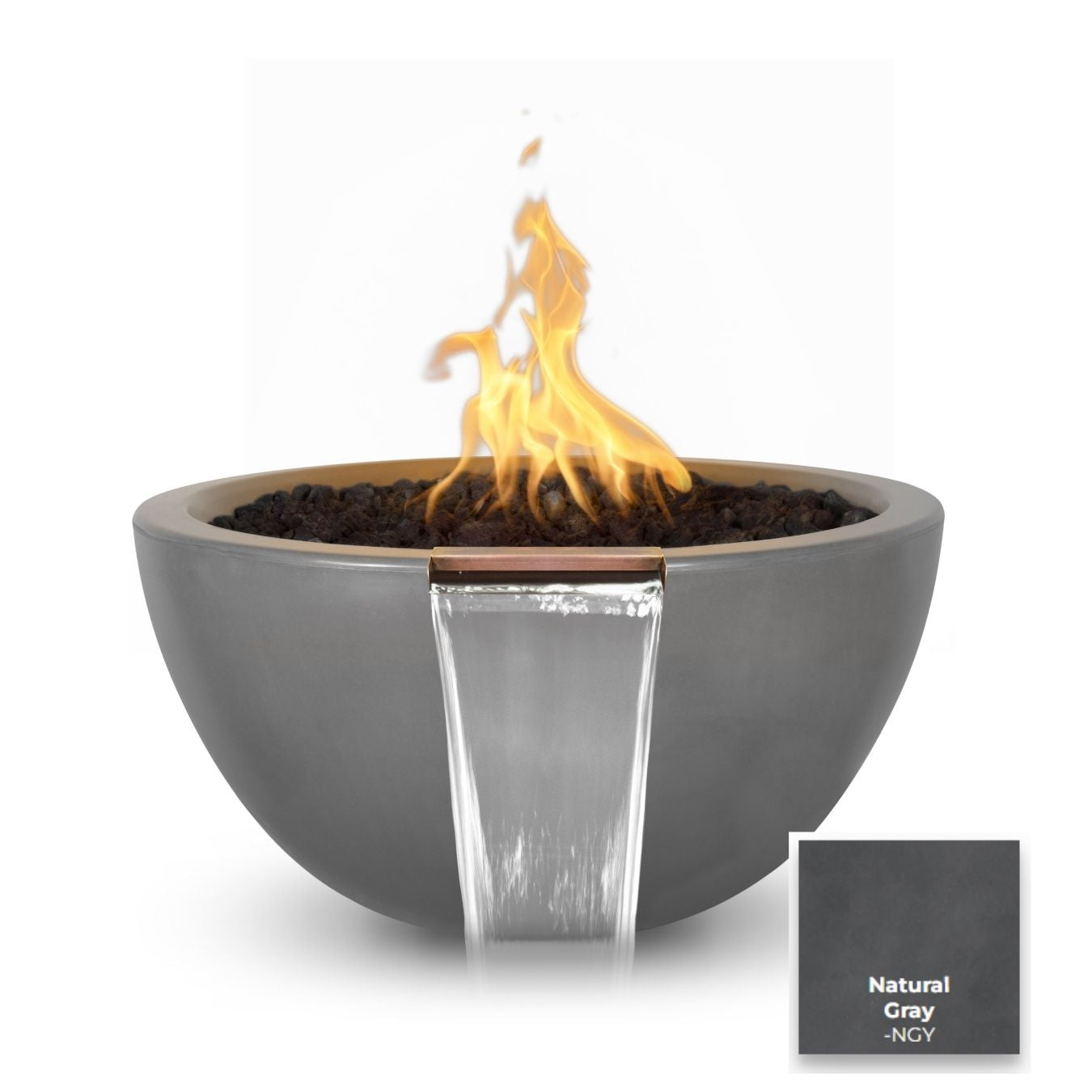 The Outdoor Plus Luna Concrete Fire & Water Bowl.