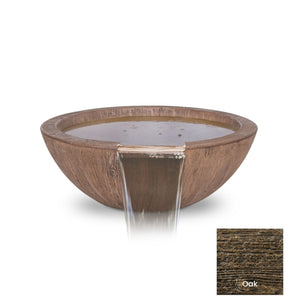 The Outdoor Plus Sedona Wood Grain Concrete Water Bowl.