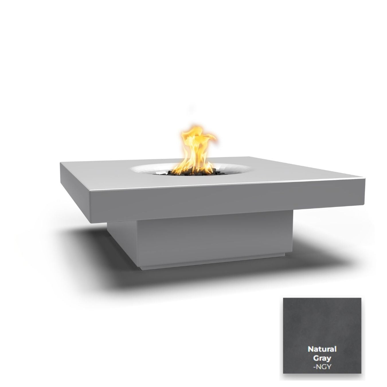 The Outdoor Plus Balboa Concrete Fire Table - 15" Tall.